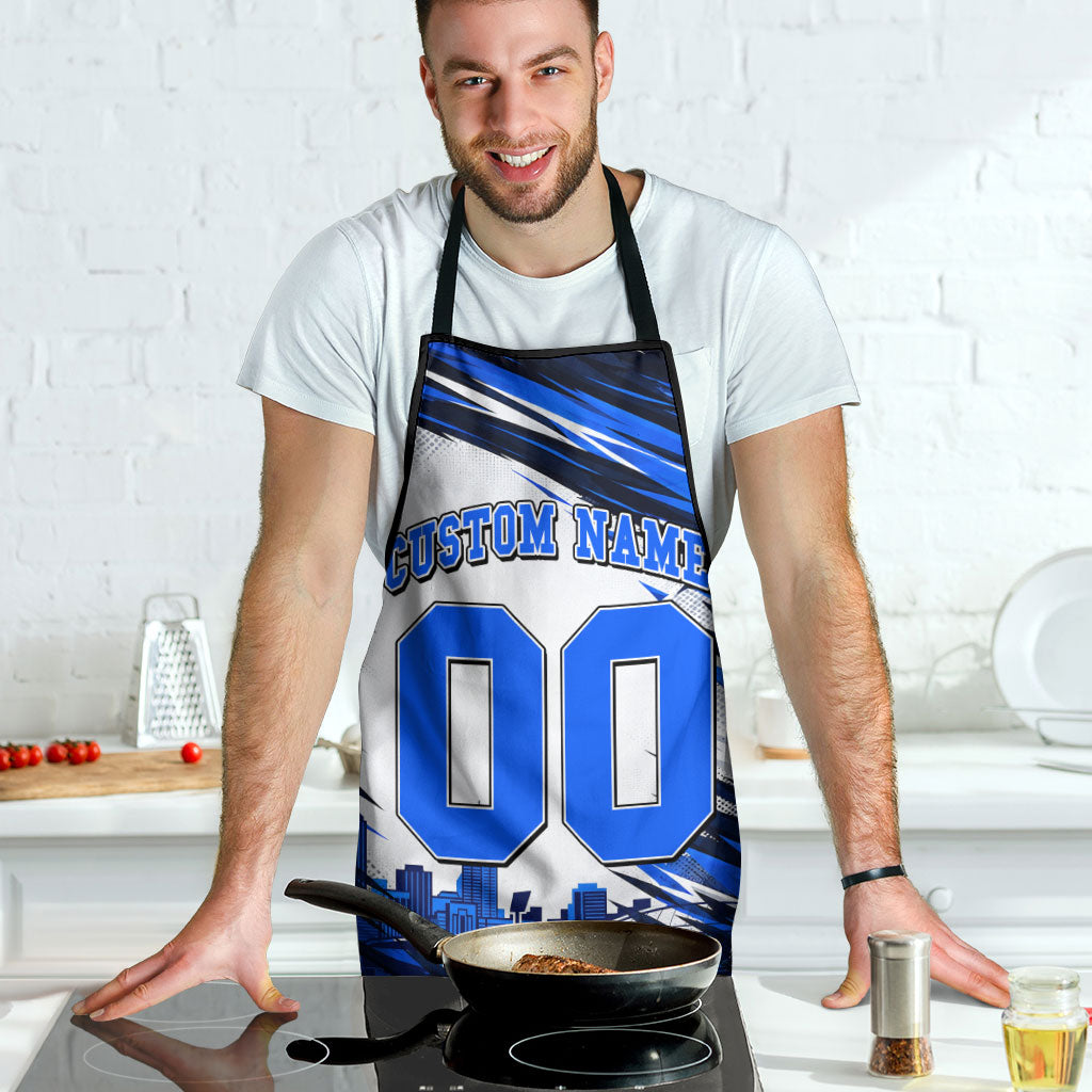 Personalised Adelaide Strikers Cricket Fan Pride Apron Dynamic Cricket Graphic Art With Adelaide City Skyline
