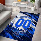 Personalised Adelaide Strikers Cricket Fan Pride Area Rug Dynamic Cricket Graphic Art With Adelaide City Skyline