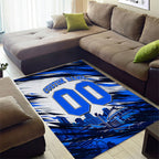 Personalised Adelaide Strikers Cricket Fan Pride Area Rug Dynamic Cricket Graphic Art With Adelaide City Skyline