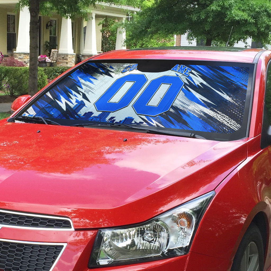 Personalised Adelaide Strikers Cricket Fan Pride Auto Sun Shade Dynamic Cricket Graphic Art With Adelaide City Skyline