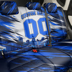 Personalised Adelaide Strikers Cricket Fan Pride Back Car Seat Cover Dynamic Cricket Graphic Art With Adelaide City Skyline