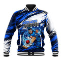Personalised Adelaide Strikers Cricket Fan Pride Baseball Jacket Dynamic Cricket Graphic Art With Adelaide City Skyline