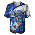 Personalised Adelaide Strikers Cricket Fan Pride Baseball Jersey Dynamic Cricket Graphic Art With Adelaide City Skyline