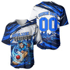 Personalised Adelaide Strikers Cricket Fan Pride Baseball Jersey Dynamic Cricket Graphic Art With Adelaide City Skyline