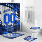 Personalised Adelaide Strikers Cricket Fan Pride Bathroom Set Dynamic Cricket Graphic Art With Adelaide City Skyline