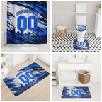 Personalised Adelaide Strikers Cricket Fan Pride Bathroom Set Dynamic Cricket Graphic Art With Adelaide City Skyline