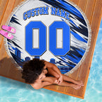 Personalised Adelaide Strikers Cricket Fan Pride Beach Blanket Dynamic Cricket Graphic Art With Adelaide City Skyline
