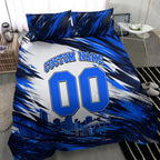 Personalised Adelaide Strikers Cricket Fan Pride Bedding Set Dynamic Cricket Graphic Art With Adelaide City Skyline