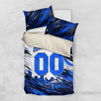 Personalised Adelaide Strikers Cricket Fan Pride Bedding Set Dynamic Cricket Graphic Art With Adelaide City Skyline