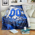 Personalised Adelaide Strikers Cricket Fan Pride Blanket Dynamic Cricket Graphic Art With Adelaide City Skyline