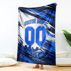 Personalised Adelaide Strikers Cricket Fan Pride Blanket Dynamic Cricket Graphic Art With Adelaide City Skyline