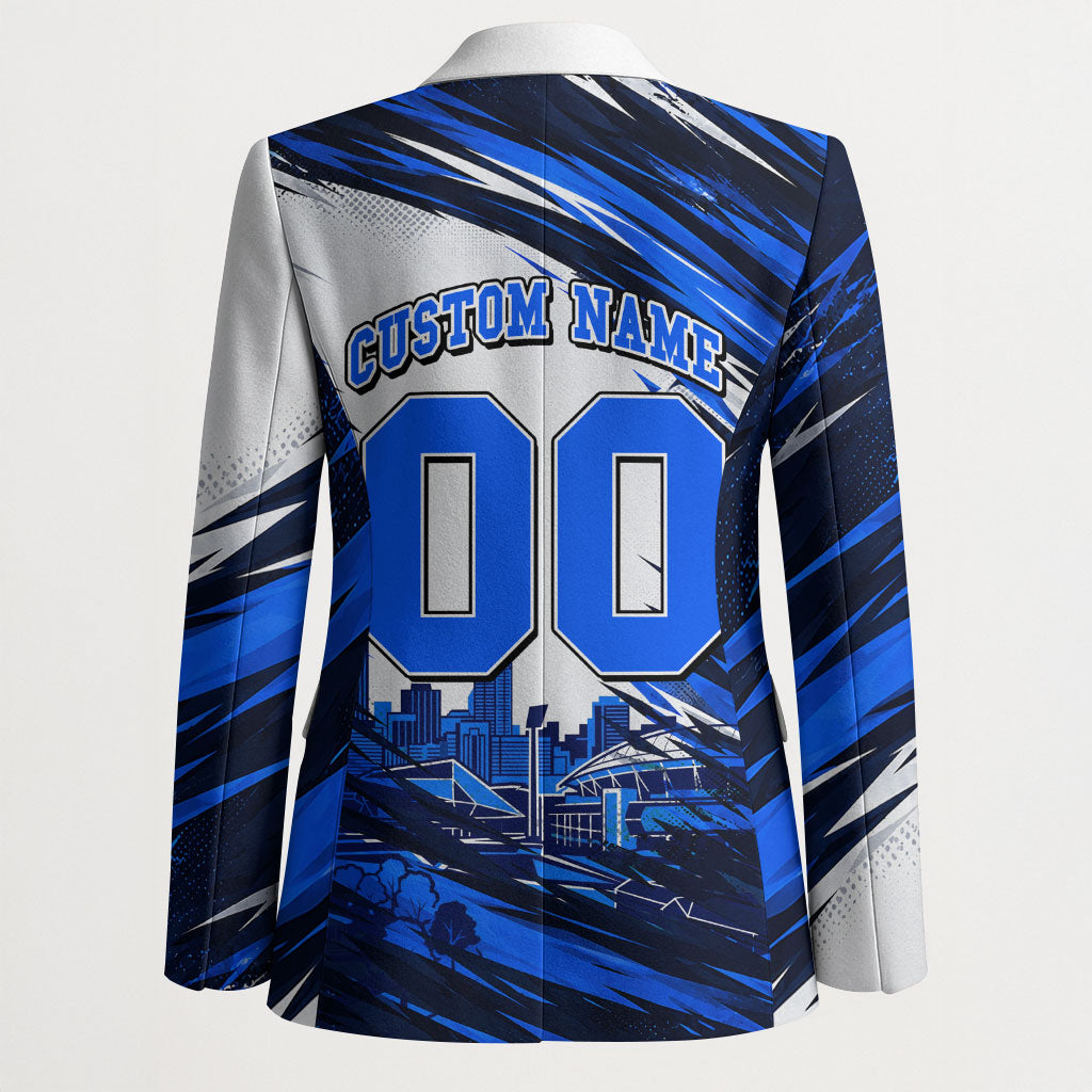 Personalised Adelaide Strikers Cricket Fan Pride Blazer Dynamic Cricket Graphic Art With Adelaide City Skyline