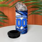 Personalised Adelaide Strikers Cricket Fan Pride 4 in 1 Can Cooler Tumbler Dynamic Cricket Graphic Art With Adelaide City Skyline