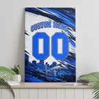Personalised Adelaide Strikers Cricket Fan Pride Canvas Wall Art Dynamic Cricket Graphic Art With Adelaide City Skyline