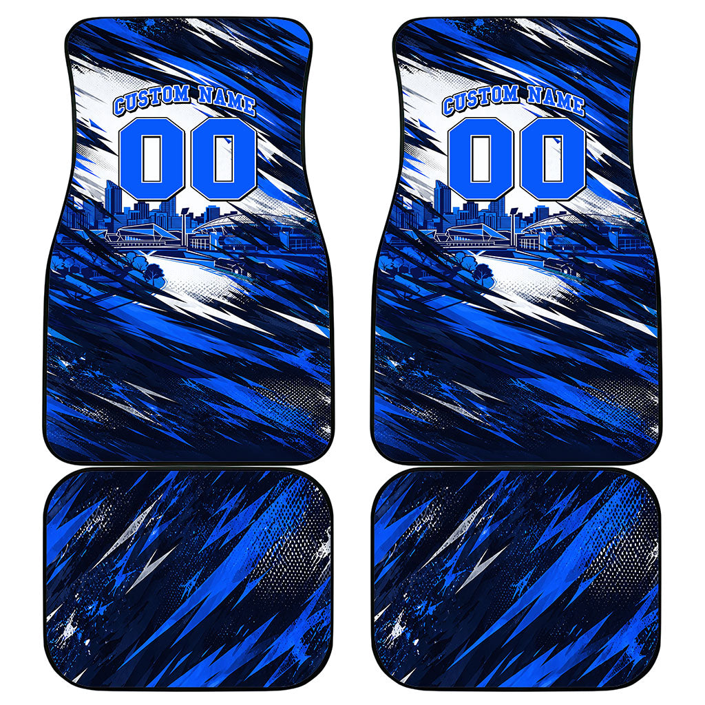 Personalised Adelaide Strikers Cricket Fan Pride Car Mats Dynamic Cricket Graphic Art With Adelaide City Skyline
