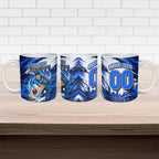 Personalised Adelaide Strikers Cricket Fan Pride Ceramic Mug Dynamic Cricket Graphic Art With Adelaide City Skyline