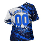 Personalised Adelaide Strikers Cricket Fan Pride Cross Shoulder Shirt Dynamic Cricket Graphic Art With Adelaide City Skyline