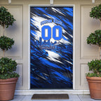 Personalised Adelaide Strikers Cricket Fan Pride Door Cover Dynamic Cricket Graphic Art With Adelaide City Skyline
