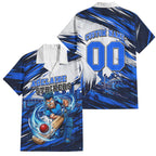 Personalised Adelaide Strikers Cricket Fan Pride Family Matching Off Shoulder Maxi Dress and Hawaiian Shirt Dynamic Cricket Graphic Art With Adelaide City Skyline