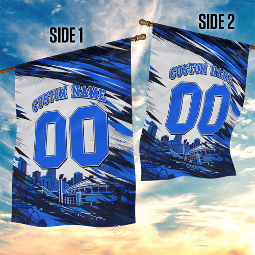 Personalised Adelaide Strikers Cricket Fan Pride Garden Flag Dynamic Cricket Graphic Art With Adelaide City Skyline