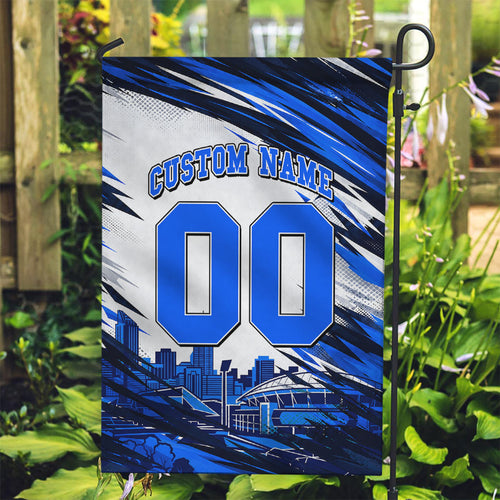 Personalised Adelaide Strikers Cricket Fan Pride Garden Flag Dynamic Cricket Graphic Art With Adelaide City Skyline