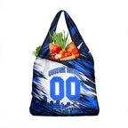 Personalised Adelaide Strikers Cricket Fan Pride Grocery Bag Dynamic Cricket Graphic Art With Adelaide City Skyline