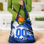 Personalised Adelaide Strikers Cricket Fan Pride Grocery Bag Dynamic Cricket Graphic Art With Adelaide City Skyline