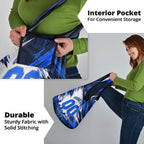 Personalised Adelaide Strikers Cricket Fan Pride Grocery Bag Dynamic Cricket Graphic Art With Adelaide City Skyline