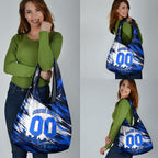 Personalised Adelaide Strikers Cricket Fan Pride Grocery Bag Dynamic Cricket Graphic Art With Adelaide City Skyline