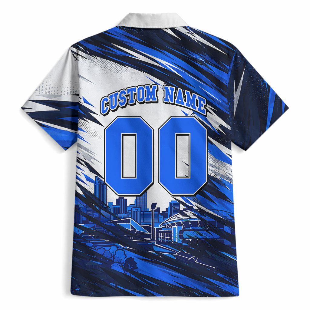 Personalised Adelaide Strikers Cricket Fan Pride Hawaiian Shirt Dynamic Cricket Graphic Art With Adelaide City Skyline