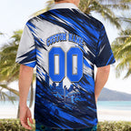 Personalised Adelaide Strikers Cricket Fan Pride Hawaiian Shirt Dynamic Cricket Graphic Art With Adelaide City Skyline