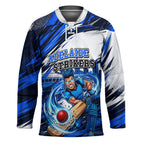 Personalised Adelaide Strikers Cricket Fan Pride Hockey Jersey Dynamic Cricket Graphic Art With Adelaide City Skyline