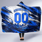 Personalised Adelaide Strikers Cricket Fan Pride Hooded Blanket Dynamic Cricket Graphic Art With Adelaide City Skyline
