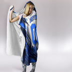 Personalised Adelaide Strikers Cricket Fan Pride Hooded Blanket Dynamic Cricket Graphic Art With Adelaide City Skyline