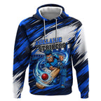 Personalised Adelaide Strikers Cricket Fan Pride Hoodie Dynamic Cricket Graphic Art With Adelaide City Skyline