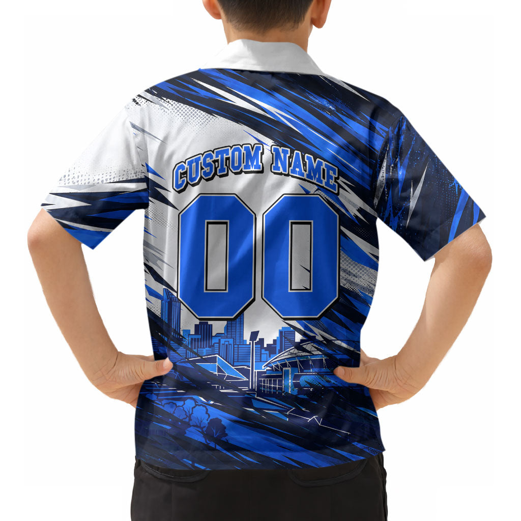 Personalised Adelaide Strikers Cricket Fan Pride Kid Hawaiian Shirt Dynamic Cricket Graphic Art With Adelaide City Skyline