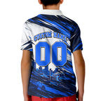 Personalised Adelaide Strikers Cricket Fan Pride Kid Polo Shirt Dynamic Cricket Graphic Art With Adelaide City Skyline