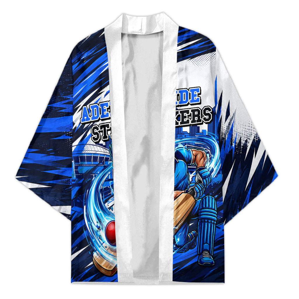 Personalised Adelaide Strikers Cricket Fan Pride Kimono Dynamic Cricket Graphic Art With Adelaide City Skyline