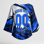 Personalised Adelaide Strikers Cricket Fan Pride Kimono Sleeve Blouse Dynamic Cricket Graphic Art With Adelaide City Skyline