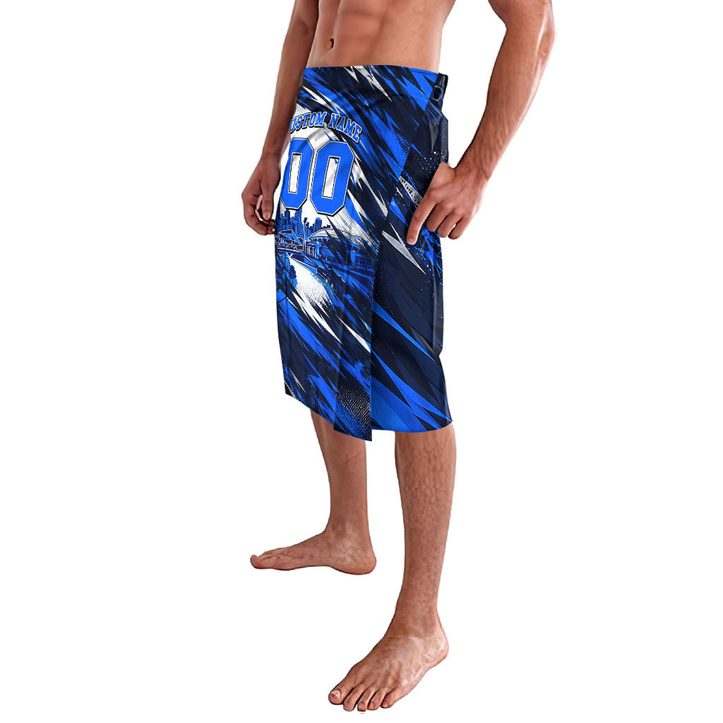 Personalised Adelaide Strikers Cricket Fan Pride Lavalava Dynamic Cricket Graphic Art With Adelaide City Skyline