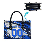 Personalised Adelaide Strikers Cricket Fan Pride Leather Bag Dynamic Cricket Graphic Art With Adelaide City Skyline
