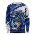 Personalised Adelaide Strikers Cricket Fan Pride Long Sleeve Shirt Dynamic Cricket Graphic Art With Adelaide City Skyline
