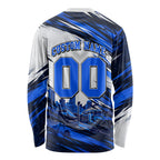 Personalised Adelaide Strikers Cricket Fan Pride Long Sleeve Shirt Dynamic Cricket Graphic Art With Adelaide City Skyline