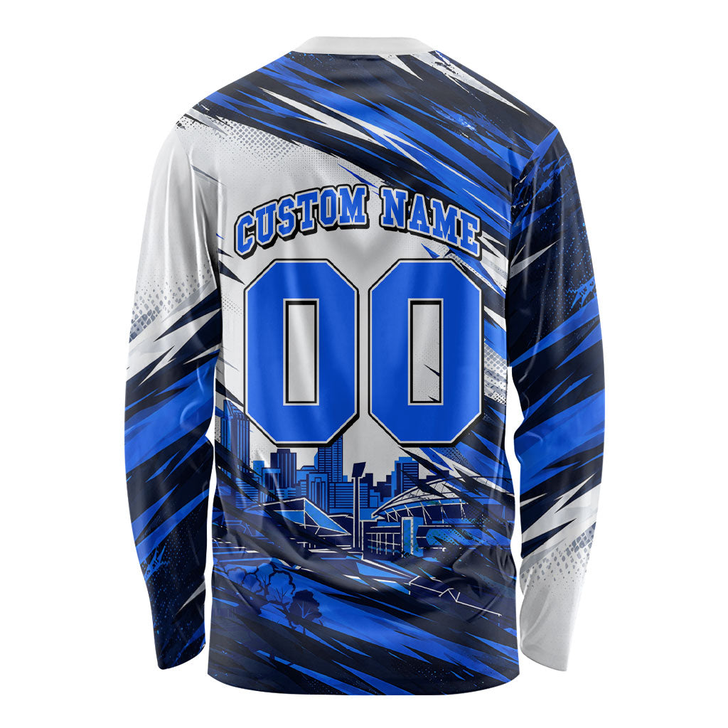 Personalised Adelaide Strikers Cricket Fan Pride Long Sleeve Shirt Dynamic Cricket Graphic Art With Adelaide City Skyline