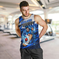 Personalised Adelaide Strikers Cricket Fan Pride Men Tank Top Dynamic Cricket Graphic Art With Adelaide City Skyline