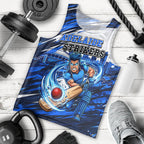 Personalised Adelaide Strikers Cricket Fan Pride Men Tank Top Dynamic Cricket Graphic Art With Adelaide City Skyline