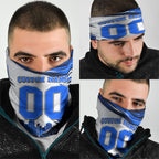 Personalised Adelaide Strikers Cricket Fan Pride Neck Gaiter Dynamic Cricket Graphic Art With Adelaide City Skyline