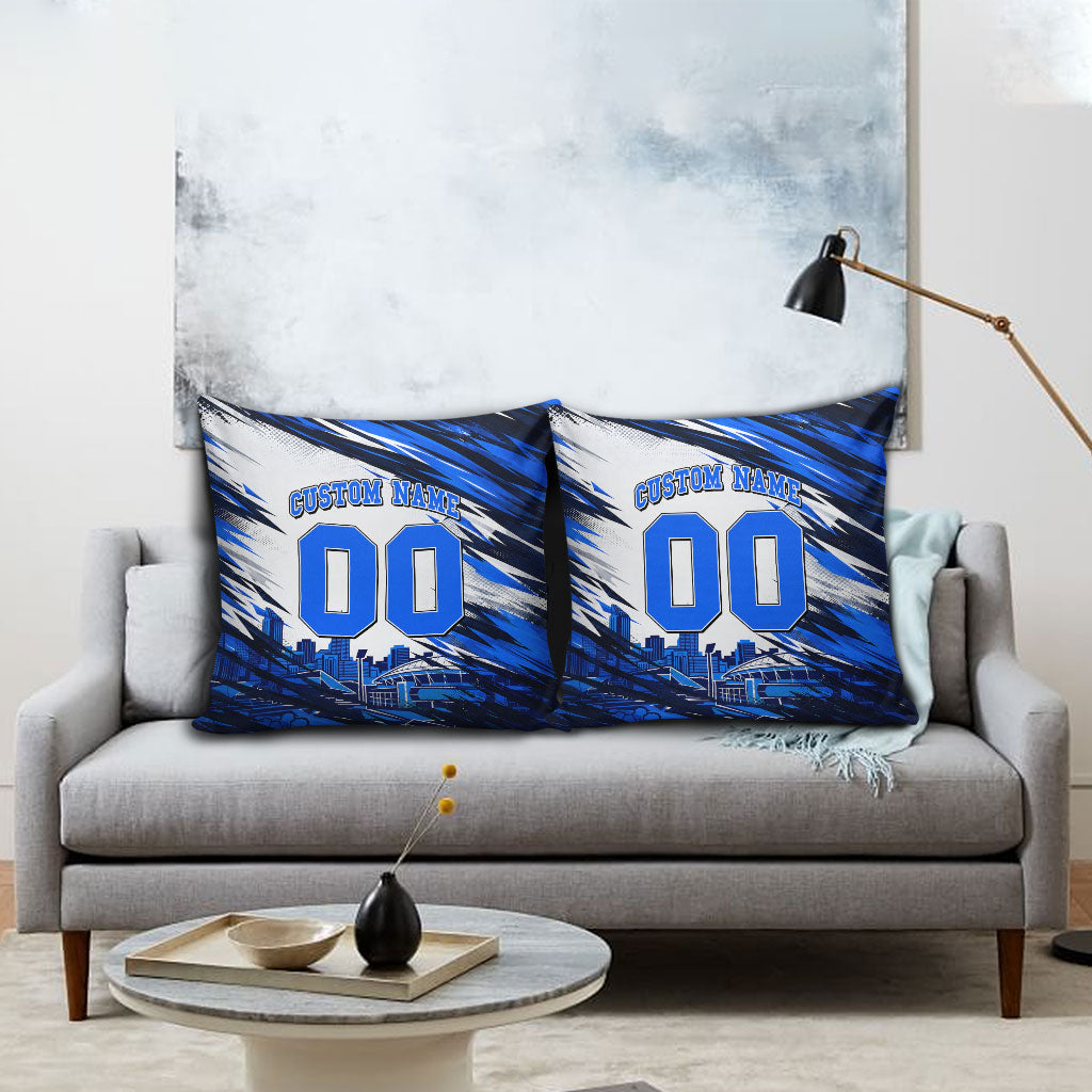 Personalised Adelaide Strikers Cricket Fan Pride Pillow Cover Dynamic Cricket Graphic Art With Adelaide City Skyline