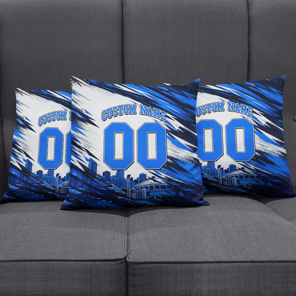 Personalised Adelaide Strikers Cricket Fan Pride Pillow Cover Dynamic Cricket Graphic Art With Adelaide City Skyline