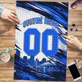 Personalised Adelaide Strikers Cricket Fan Pride Puzzle Dynamic Cricket Graphic Art With Adelaide City Skyline